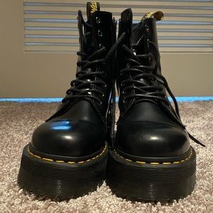 Jadon smooth leather platform boots